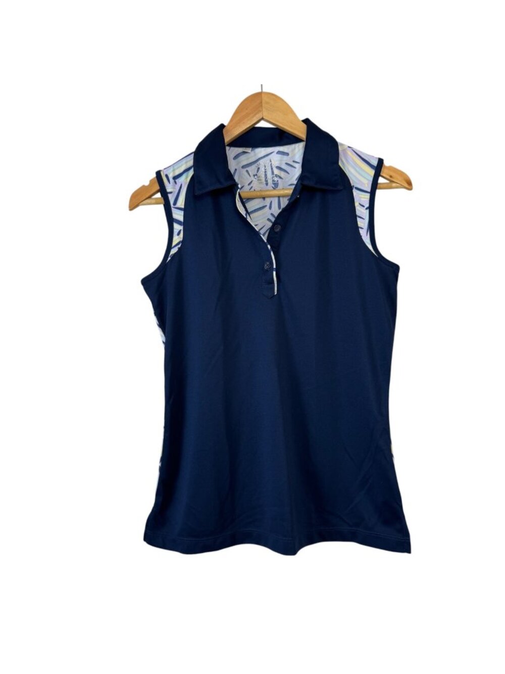 Monterey Club Navy Lavender Tank Top Size SM Golf Tennis Activewear Athleisure